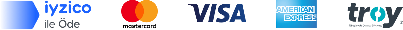 iyzico ile Öde · Visa · Mastercard · Troy